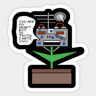 Cybernetic robot flower nightmare Sticker